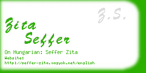 zita seffer business card